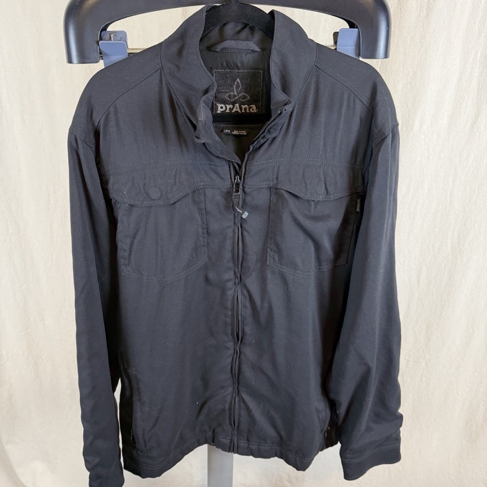 Prana M20Gde3 Men's Large Black Zip Up Jacket